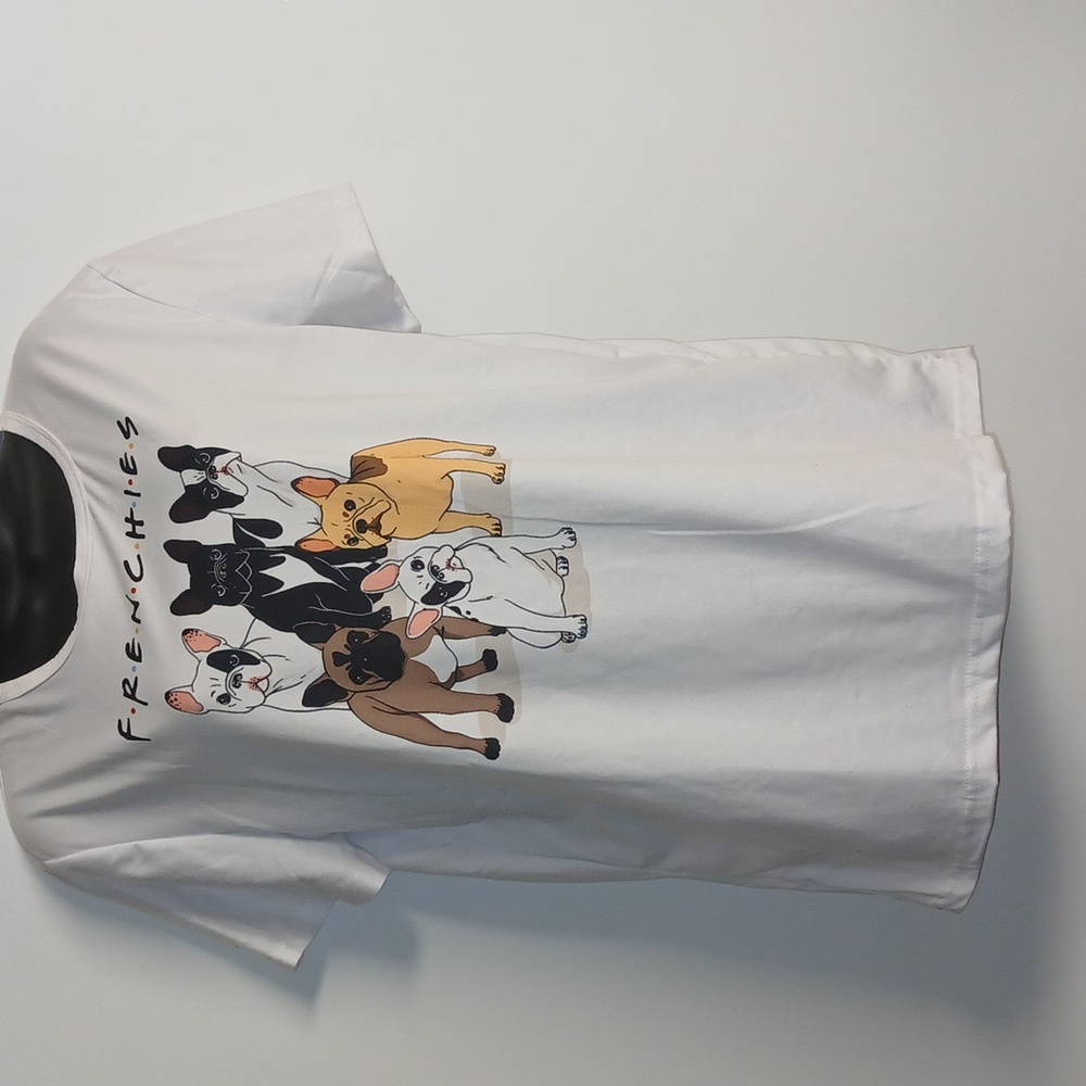 Frenchies Dog Graphic T Shirt Women  Size XXL White NIP - Picture 4 of 7
